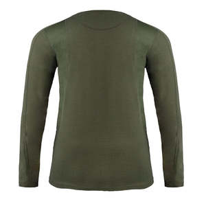 เสื้อยืดคอกลมแขนยาวสีดำ ผ้าฝ้าย สีพื้น สวมใส่ได้ทุกวัน - Product Image 2