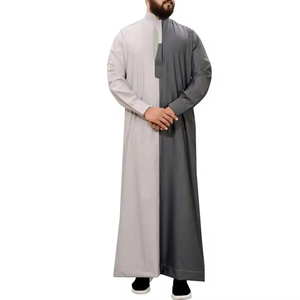 Robes Jubba pour hommes du Moyen-Orient, personnalisées, à prix abordable, ornées de perles, décontractées, en polyester filé rouge léger et respirant, extensible dans les quatre sens, pour l'été - Product Image 1