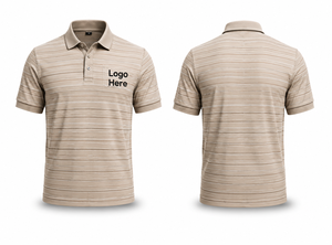 Camisa de Golf para Hombre, Sólida, de Manga Corta, Tejida, Transpirable, 100% Algodón, con Bolsillo, Logotipo Personalizado Bordado en la Parte Delantera - Product Image 3
