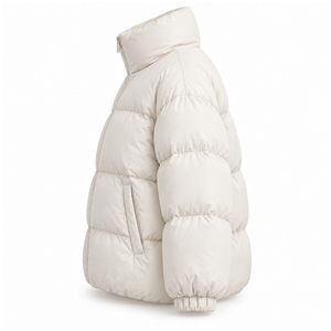Women's Oversized White Puffer Jacket Winter Warm High Neck Quilted <b>Bubble</b> <b>Coat</b> Custom Logo OEM Wholesale Fashion Outerwear - Product Image 3