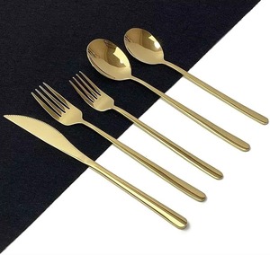 Ensemble de couverts mats champagne SDA, ensemble de couverts modernes en acier inoxydable, approvisionnement en gros, cadeaux de déménagement, nouvelle arrivée - Product Image 3