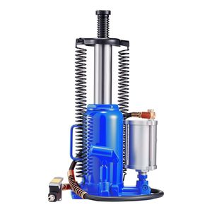Cric hydraulique automatique 20 tonnes (44092 lb) Capacité 10,2-19,5 pouces Gamme de levage Bleu Pneumatique/Manuel Cric robuste soudé pour voiture - Product Image 1
