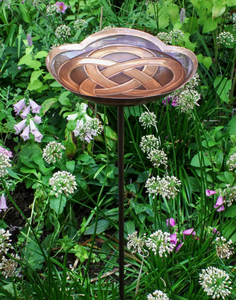 Nouveauté : Bac à oiseaux en cuivre antique vintage en forme de fleur, décoration de jardin extérieur, mangeoire à oiseaux - Product Image 5