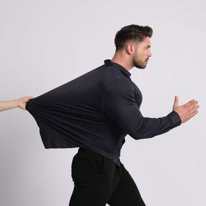 Camisa de Vestir Formal de Manga Larga para Hombre, 85% Poliéster, 15% Elastano, Color Sólido, Sin Costuras, Elástica, con Botones, para Negocios - Product Image 6