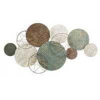 Décoration murale minimaliste en métal tressé noir, sculpture géométrique moderne en cercle de fer pour décoration intérieure industrielle et scandinave