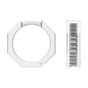 Boucles d'oreilles tendance pour femme en argent 925 avec diamants de laboratoire certifiés IGI, plaquées rhodium, taille baguette - Idéales pour fiançailles, fêtes et anniversaires - Product Image 5