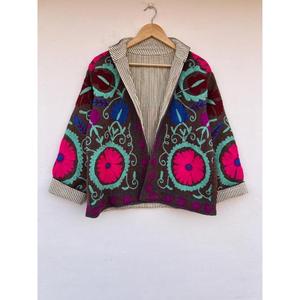 Cotton Knitted Embroidered Varsity <b>Jacket</b> Streetwear Eco-Friendly Reversible Free Size Winter <b>Women's</b> Festival Coat - Product Image 5