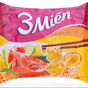 Fideos Fritos con Cebolla y Salsa de Ajo 3 Mien Gold, 65g, Precio Bajo, Proveedor Vietnamita, Fideos Instantáneos de Vietnam - Product Image 1