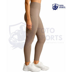 Tissu respirant, coupe ajustée confortable, toucher doux, meilleur fournisseur, longue durée de vie, élastique, logo personnalisé, leggings taille haute pour femmes - Product Image 3