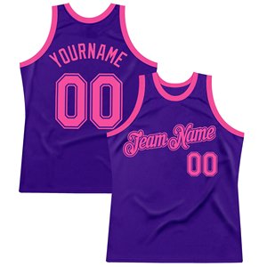 Maillot de basket-ball personnalisé sublimé violet avec nom d'équipe, débardeur unisexe en maille respirante pour toutes les saisons - Product Image 6