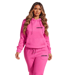 Womens Pullover Hoodie Tracksuit <b>Two</b> <b>Piece</b> Casual Fleece <b>Lounge</b> <b>Set</b> Relaxed Fit Elastic Waist Cuffed Activewear Workout Outfit - Product Image 3