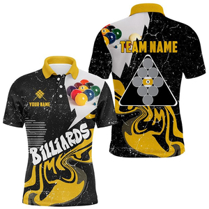 Polo de billard pour homme en vente en ligne, design sportif à séchage rapide, manches courtes, toutes tailles disponibles - Product Image 5