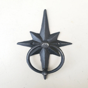 Cast Iron Star <b>Door</b> <b>Knocker</b> Distressed Black <b>Front</b> <b>Door</b> Decor Handmade <b>Door</b> <b>Knockers</b> Cast Iron Star <b>Door</b> <b>Knocker</b> - Product Image 1