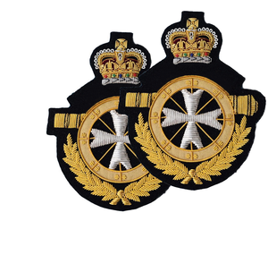 Insignias de tela de lona con logotipo personalizado bordado a mano con hilo de bullion, ecológicas y sin níquel, al por mayor - Product Image 2