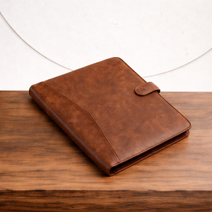 Vintage Genuine Leather <b>A4</b> Portfolio Folder with Snap Closure Business Organizer Case Portfolio <b>File</b> Padfolio Corporate Gifts - Product Image 2