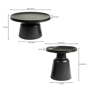 Handcrafted Wooden Nesting Tables Minimalist Round Coffee Table Set for Living Room Custom Shape Living Room - Product Image 3