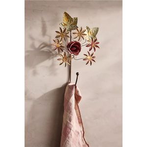 Vintage Decorative Iron Flower <b>Wall</b> Hook Rustic Metal Floral Single Hanger for Clothes Towel Key Holder Home Hotel <b>Wall</b> Decor - Product Image 4