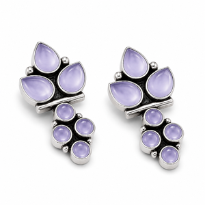 Latest Design Antique Silver Plated Stainless Steel Onyx Drop <b>Earrings</b> Trendy Women's Premium Quality Hot Selling Fast Shipping - Product Image 1
