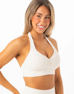 Sujetador deportivo de alta sujeción para mujer, de Spandex/Nylon, con cuello en V profundo, transpirable, con estampado digital, alta calidad, precio económico 2026 - Product Image 4