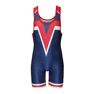 Singlet de Lucha Libre para Hombre, Más Vendido, con Tirantes Cortos Ajustables, Diseño de Sublimación de Color Personalizado, Secado Rápido, para Gimnasio y Fitness - Product Image 1