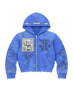 Sudadera con Capucha para Hombre, Tejido de Felpa Teñido, Estilo Urbano Contemporáneo, Sudadera con Capucha para Hombre, Puños Extendidos, Algodón, Ropa Casual de Moda - Product Image 6