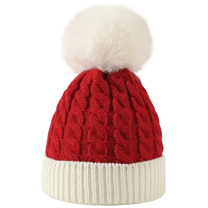 Gorro de Punto Gráfico Moderno, Color Gris y Negro, para Clima Frío, Gorro Estructurado de Punto Grueso, Gorro de Invierno Tradicional - Product Image 3