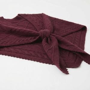 Écharpes en cachemire 100 % pour femmes, châles poncho épais de luxe personnalisés en gros, couvertures en pashmina tricotées, écharpes unies d'hiver - Product Image 3