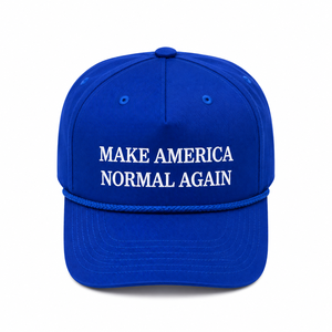 Casquette Snapback à 6 panneaux bleue brodée unisexe décontractée - Make America Normal Again - Product Image 3