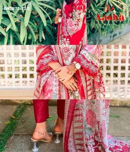 Increíble Variedad de Colores, Nuevo Conjunto de Salwar y Dupatta de Algodón con Parches Estampados y Bordados, Semi-cosido, Venta al Por Mayor - Product Image 5