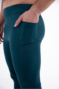 Leggings de compresión para hombre, pantalones ajustados de entrenamiento atlético con tela elástica para gimnasio, correr y ropa deportiva - Product Image 6