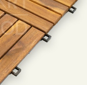 SMARTWOOD Dalles de terrasse en acacia massif résistantes aux intempéries, planches de sol en bois antidérapantes, fabricant de parquet pour terrasse extérieure - Product Image 5