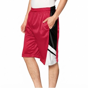 Factory Direct Wholesale Men's Plus Size Knitted Jogger Shorts Drawstring Mesh Workout Gym Sports Shorts Silk Screen Printed - Product Image 5
