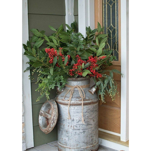 Nouvelle Conception de Canne à Lait en Métal Galvanisé avec Poignée, Fournisseur en Gros de Canne à Lait Galvanisée, Porte-Fleurs le Plus Vendu - Product Image 2