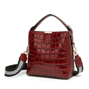 Bolso de Mano de Cuero con Estampado de Cocodrilo, Bolso Tote Pequeño, Bolso de Hombro con Correa de Diamantes de Imitación, Accesorio de Moda para Mujer - Product Image 1