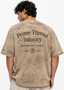 Camiseta de Algodón para Hombre, Talla Grande, con Estampado de Letras en la Parte Delantera, Estilo Casual, Manga Corta, Cuello Redondo, Tejido Jersey Vintage - Product Image 2