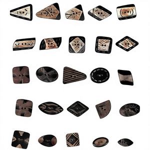 Nouvel arrivage Collier ras du cou long vintage Perles en corne en vrac Corne d'animaux naturels Motif ovale Poli à la main pour la maison - Product Image 1