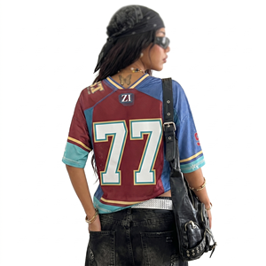 Jersey de Fútbol Americano de Diseño Personalizado, Uniforme de Equipo OEM, Camiseta Deportiva Transpirable de Manga Larga, Proveedor Mayorista - Product Image 2