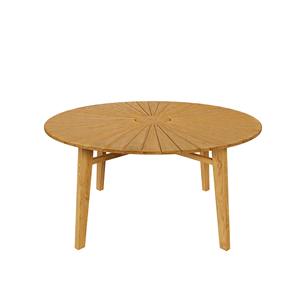 Juego de mesa de comedor de diseño moderno y lujoso con diseño solar, mesas redondas de teca natural para muebles de hogar - Product Image 6
