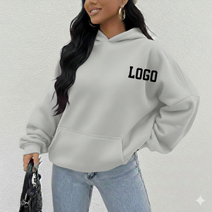 Sudadera con Capucha Oversize Elegante para Mujer, Servicio OEM, Alta Calidad, Felpa Suave, Informal, Holgada, Cálida, para Invierno, Estilo Urbano - Product Image 2