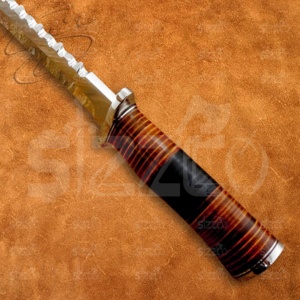 Cuchillo Bowie de Acero D2 SIZZCO Hecho a Mano Personalizado OEM, Cuchillo de Caza y Supervivencia al Aire Libre, Hoja Fija Táctica, Mango de Cuero, Regalo Ideal - Product Image 5