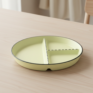 Premium Quality 3460894-21.5 STONEWARE 8.5 INCH <b>THREE</b> GRID PLATE - Product Image 4