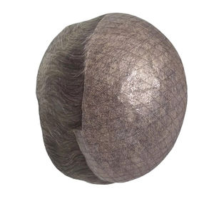 Toupee y Peluca de Cabello Humano Gris de Piel Fina, 100% Cabello Remy Indio, Rizado Kinky Yaki, Calidad Premium, Taz Hair Bangladesh, Trama Única - Product Image 1