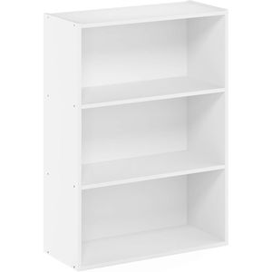 Estantería de 3 Niveles de MDF, 9.7x23.7x31.5 Pulgadas, Estantes de Almacenamiento Blancos Lisos para Sala de Estar, Dormitorio, Oficina en Casa - Product Image 6