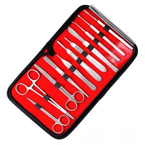 Wholesale Student <b>Suture</b> <b>Kits</b> 11-Piece Stainless Steel Scalpel Holder Tissue Forceps Custom Surgical Instrument OEM - Product Image 3