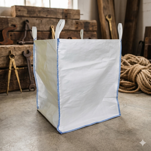 Sac Jumbo FIBC à fond plat et ouverture supérieure, 1 tonne, en PP tissé, sac de vrac robuste et réutilisable pour matériaux de construction - Product Image 1