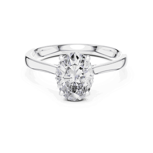 Anillo con halo oculto de diamante cultivado en laboratorio de corte radiante de 1.50 quilates totales, oro macizo de 10K, 14K, 18K, color EF, 0.13 quilates totales, engaste pavé, artículo de regalo nupcial - Product Image 3