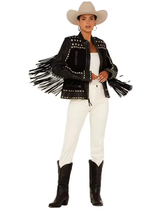 Women Cowboy Fringe Vest <b>Leather</b> <b>Suede</b> Western Sleeveless <b>Jacket</b> Tassel Biker Rodeo Festival Fashion Wear Premium OEM - Product Image 1