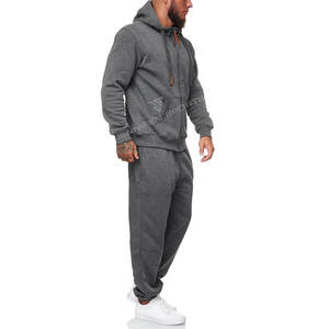 Ensemble de survêtement sportif pour homme avec logo personnalisé, en molleton, pour l'hiver, 100% coton respirant - Product Image 3