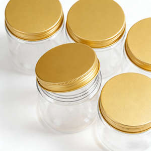 Bocaux ronds en plastique PET transparents à large ouverture avec couvercle, personnalisables, pour biscuits, bonbons, gelées et emballages alimentaires - Product Image 5