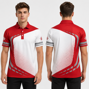 เสื้อโปโลซับลิเมชั่นคุณภาพสูงสั่งทำได้ ลายซัมเมอร์ไวบ์ แห้งเร็ว ผลิตจากโพลีเอสเตอร์ ชุดยูนิฟอร์มกีฬา ผู้ผลิต OEM ขายดี - Product Image 3